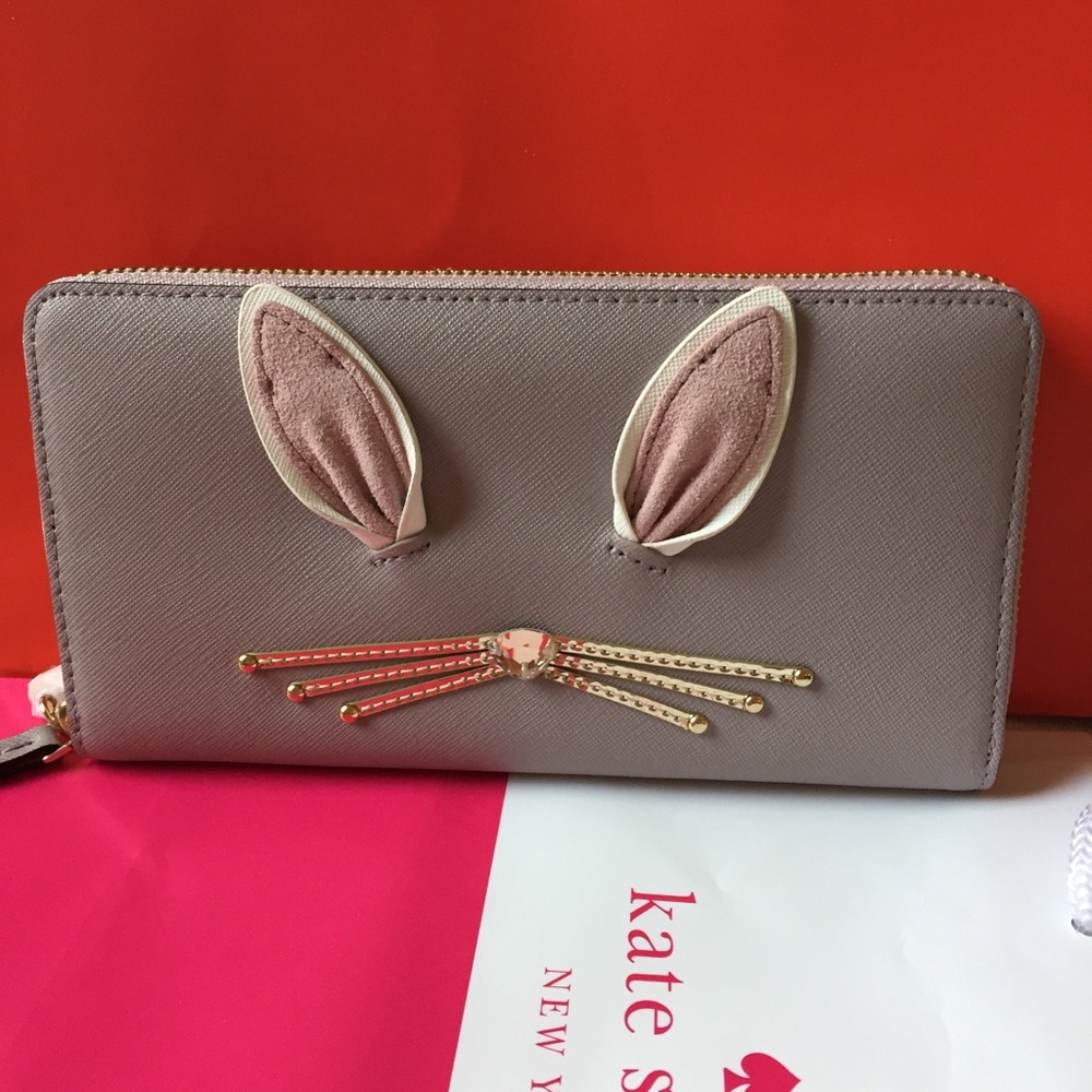 NWT KATE SPADE RABBIT NEDA HOP TO IT WALLET - Picture 2 of 8